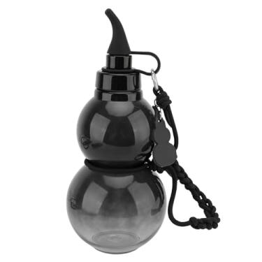 Imagem de GLOGLOW Copos de Material PCTG, Capacidade de 800ml, à Prova de Vazamentos, Com Alças e Acessórios Decorativos, para Viagens e Fitness, Cabaça Esportiva, Garrafa de água, Nan (Preto)