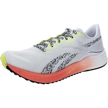 Imagem de Reebok Tênis de corrida masculino Floatride Energy 3.0, branco FTWR, coral torcido, brilho digital, 39, Coral, 7.5
