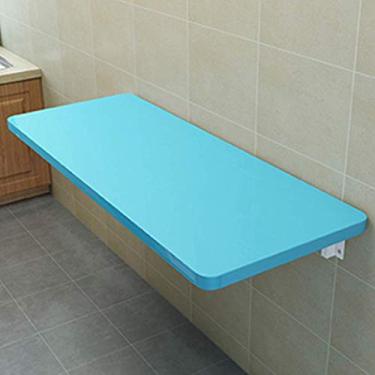 Imagem de Mesa dobrável Drop-Leaf montada na parede com economia de espaço, mesa conversível, mesa de trabalho, multifuncional, computador, escrita, sala de jantar, escritório