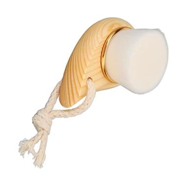 Imagem de Cryfokt Escova de Limpeza Facial de Madeira, Cerdas de Fibra Macia, Limpador Facial Manual para Uso Doméstico e Em Viagens, Cabo de Faia