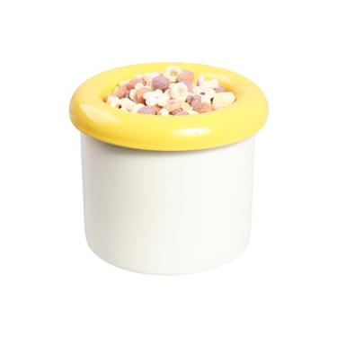 Imagem de BOWLBOWL Tigela de cerâmica elevada para gatos e cães de 15 cm com suporte, 18,5 cm de largura e rasa, para gatos e cães médios, compatível com bigodes, sem derramamento, feita na Coreia, Hello Bowl