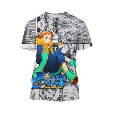 Imagem de Camiseta De Verão Com Personagem De Anime Impressa Em 3D Design Criati