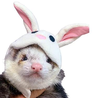 Imagem de Fantasia de furão desenho animado animal de estimação boné hamster porquinho-da-índia festa cosplay animal orelha chapéu chapéu gatinho gato cabine de fotos (Bunny)