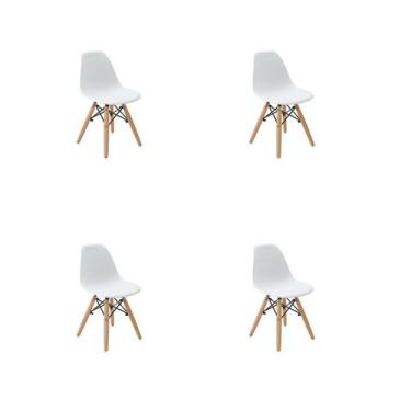 Imagem de Kit 4 Cadeiras Infantil Eiffel Branca PP Braço - Rivatti