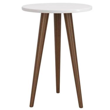 Imagem de Mesa de Canto Theo Branco Amadeirado  Reller