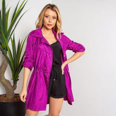Imagem de Casaco susie parka casual com botões feminino - Susie Modas, Pink, M, 