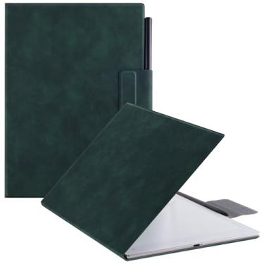 Imagem de BOZHUORUI Capa magnética para iFlytek AINOTE 2 (27 cm, lançado em 2025) | Design de fivela de caneta | com hibernar/despertar automático | fina e leve | capa inteligente de couro PU (verde pinho)