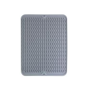Imagem de Tapete Escorredor Para Pia de Silicone louças Protetor De Panelas E Pratos de Pia E Cozinha Emborrachado Multiuso Antiderrapante Resistente Prático Protege Móveis 40x30 cm Cor Sortida