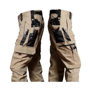 Imagem de Calças Cargo Táticas Impermeáveis Masculinas Com Múltiplos Bolsos, Res