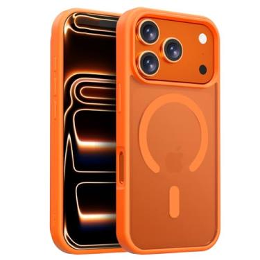 Imagem de Zyzhogar Capa para iPhone 17 Pro, magnética mais forte [proteção contra quedas de grau militar] Capa protetora de telefone translúcida fosca antiarranhões à prova de choque para iPhone 17 Pro de 6,3