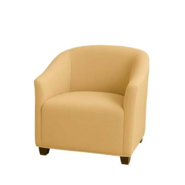 Imagem de Os apoios de braço em forma de ferradura, capa cadeira, são revestidos com gel elástico, o que facilita a instalação e garante sua fixação(BEGE)