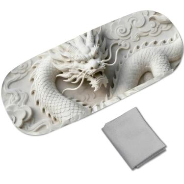 Imagem de CREATCABIN Estojo de óculos de sol de couro rígido para óculos de sol, porta-óculos de sol, bolsa portátil de viagem, estojo de armazenamento em concha protetora, caixa de presente para mulheres e