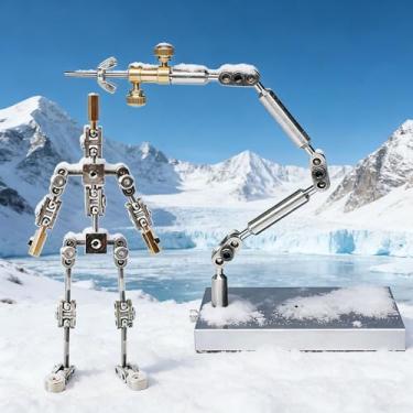 Imagem de Kit de armadura de animação Stop Motion DIY - Esqueleto de aço inoxidável de 12 a 20 cm para design de personagens e animação de argila - perfeito para artistas e criativos, 19 cm