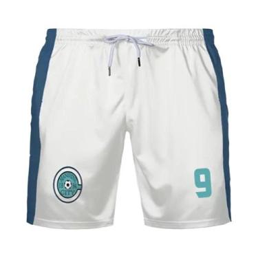 Imagem de Shorts De Futebol Juvenil Blue Lock Anime Nagi Isagi, Secagem Rápida E