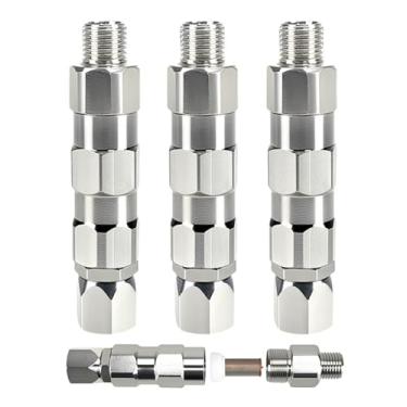 Imagem de Junta de pulverizador de 360 graus de aço inoxidável sem ar pistola de pulverização de alta pressão acessórios de conector de junta giratória para pulverizadores de tinta e mangueira (3 peças de 1