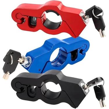 Imagem de Trava De Guidão Antifurto Com Cadeado De Combinação Para Moto, Cores Sortidas