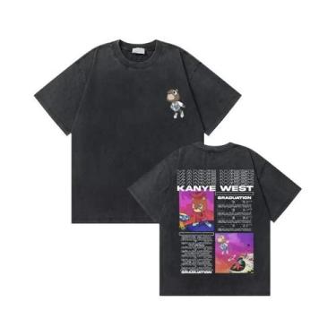 Imagem de Camiseta Masculina Oversized Vintage Com Estampa De Urso De Formatura 