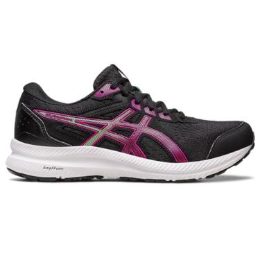 Imagem de ASICS T nis de corrida feminino Gel-Contend 8, Preto/Rosa Rave, 6.5 Wide