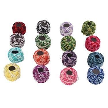 Imagem de CUYUNA Fio de Renda Colorido Feito à Mão DIY Tricô Crochê Ponto Cruz Fio de Renda