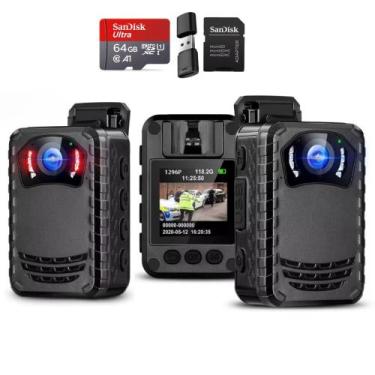 Imagem de Mini Câmera Policia Body Segurança Corpo Full Hd 1080p 64gb - MIKE SHO