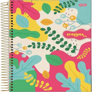 Imagem de Caderno espiral 1/8 eco linea jandaia - sortido