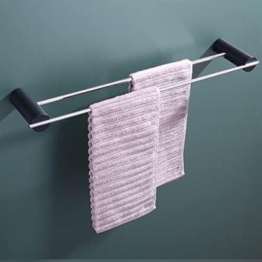 Imagem de 3FLQOOPP Toalheiro, toalheiro para banheiro, suporte de toalha de mão de banheiro, suporte de toalha de mão de banheiro, barra de toalha/cor/toalheiro prático (haste dupla)