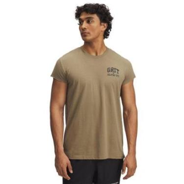Imagem de Camiseta Sportstyle Under Armour Project Rock Cap Sleeve Masculina M Bege-Masculino