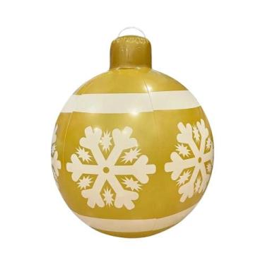 Imagem de Bola De Natal Inflável Em Forma De Floco De Neve PVC Balão Decorativo 