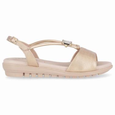 Imagem de Sandália Marli Salto Anabela Baixo Ouro - PICCADILLY, 35