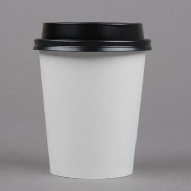 Imagem de 100 uni copo de café de papel 120 ml biodegradável com tampa - copo Té