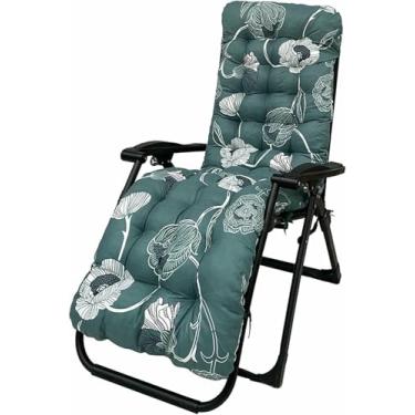 Imagem de Almofada para cadeira de descanso de pátio, 170 cm (67 polegadas), estampa floral, para uso interno e externo, com amarras. Almofada para sofá ou cadeira de balanço.