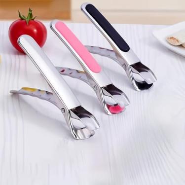 Imagem de Pegador de placa quente, pinça de pinça de placa quente atualizada, clipe de suporte de tigela antiqueimadura de aço inoxidável, ferramenta de clipes de panela multiuso para micro-ondas, forno