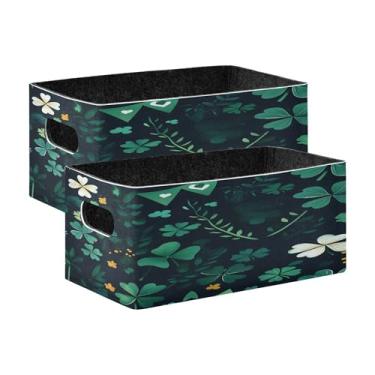 Imagem de xigua Conjunto de 2 caixas de armazenamento St Cubo de armazenamento dobrável, organizador de cestas de armazenamento para decoração de casa, prateleiras de livros, armário, lavanderia, berçário