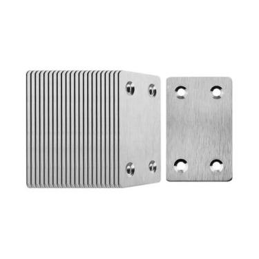 Imagem de Suporte De Fixação Em Aço Inoxidável Para Cantoneiras, 10 Peças, Placa