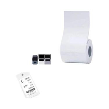Imagem de Papel De Etiqueta Térmica Colorida Niimbot M2 Branco Prata Transparent