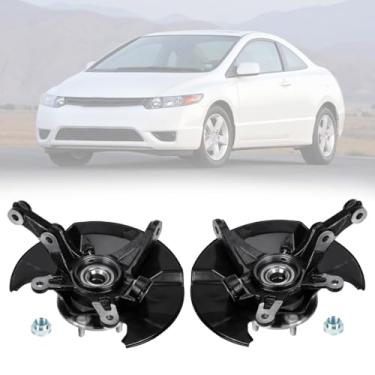 Imagem de Conjunto de junta de direção dianteira e cubo de rolamento de roda FIT 2006 – 2011 Honda Civic (não Si) — esquerda e direita, pronto para instalar — Substitui 698-450 698-451