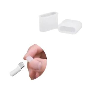 Imagem de Protetor De Poeira Para Porta Tipo C 1-20 Peças Transparente De Silico