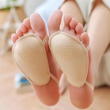 Imagem de 2 almofadas de gel de salto alto – protetores de pé antiderrapantes para mulheres, palmilhas macias e confortáveis para sapatos de salto alto, sapatos sociais, antifricção e prevenção de bolhas