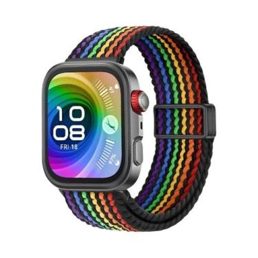 Imagem de Pulseira De Nylon Trançada Ajustável Para Huawei Watch Fit 3/4/4 Pro, 