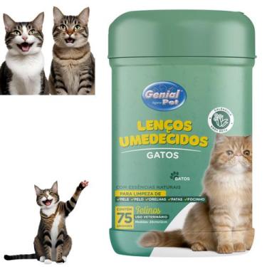 Imagem de Lenço Umedecido Pet Shop Banho Seco Gatos Felinos Oferta - Dog Way - G