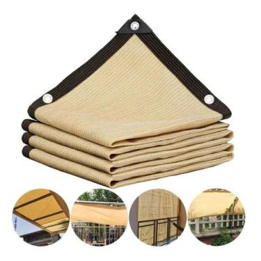 Imagem de Tela Sombreamento 3x4 até 95 Proteção UV com acabamento Sombrite Bege 