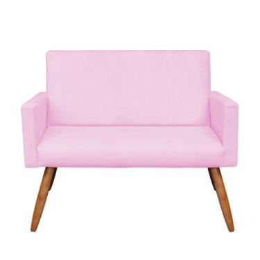 Imagem de Namoradeira larissa suede rosa bebe pes - DRossi