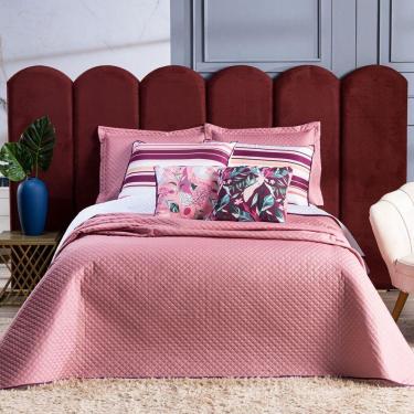 Imagem de Kit Cobre Leito Katrien RosêCasal Padrão 07 Peças