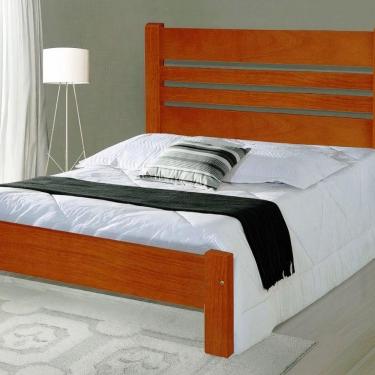 Imagem de Cama de Casal Moscou de Madeira Maciça Angelim Mel