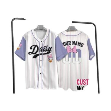 Imagem de Camisa De Beisebol Retro Personalizada Disney Mickey E Amigos Para Cri