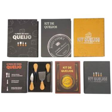 Imagem de Kit com 4 Peças para Queijo com Caixa Criativa Fromelier Sortido - Wor
