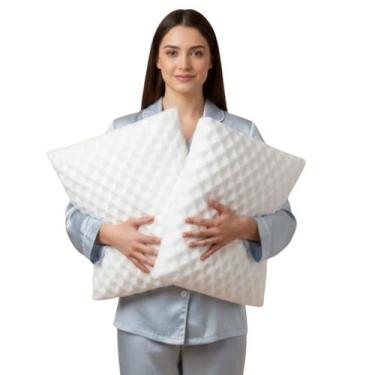 Imagem de Travesseiros Antialérgico Impermeável Soft Easy Lavável Branco Noite T