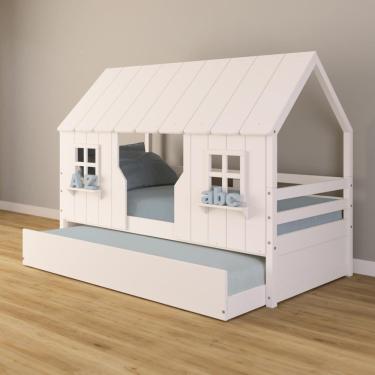 Imagem de Bicama Casinha Encantada Madeira Maciça Branco Housin