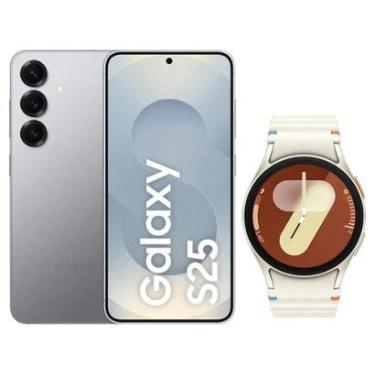 Imagem de Samsung Galaxy S25 5G 256GB Galaxy AI + Smartwatch Watch7 40mm-Unissex