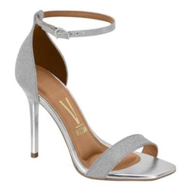 Imagem de Sandalia Feminina Vizzano 6504.100 Bico Quadrado Salto Fino Alto-Feminino